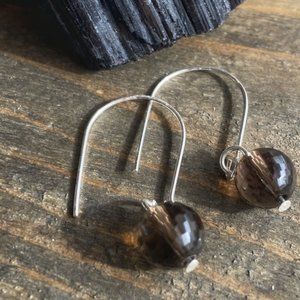 SMOKY QUARTZ + DROP EARRINGS + EARTHY and simple neutral Jewelry